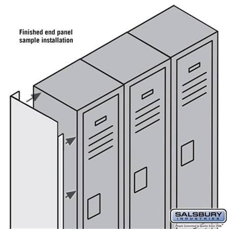 Salsbury Industries Salsbury 77368TN Finished End Panel For 6 Feet High 18 Inch Deep Metal Locker - Tan 77368TN